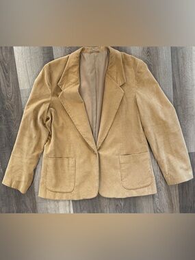 Women’s Tan Corduroy Blazer Jacket
